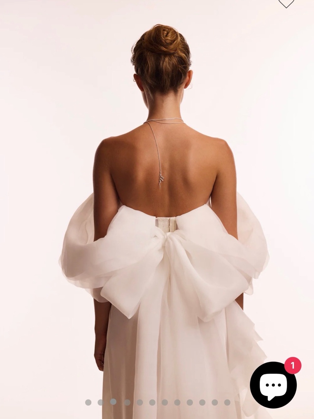 Milla White Sheer Ruffled Bridal organza “dreamy blouse with meringue flounces” - Picture 8 of 9